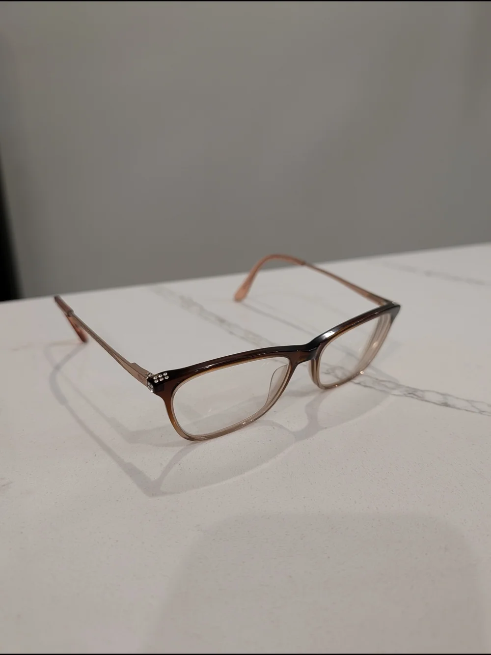 Cote D'Azur Europa CDA-348 C1 Eyeglasses 55-17-140 Rose Gold Rhinestone-Frames